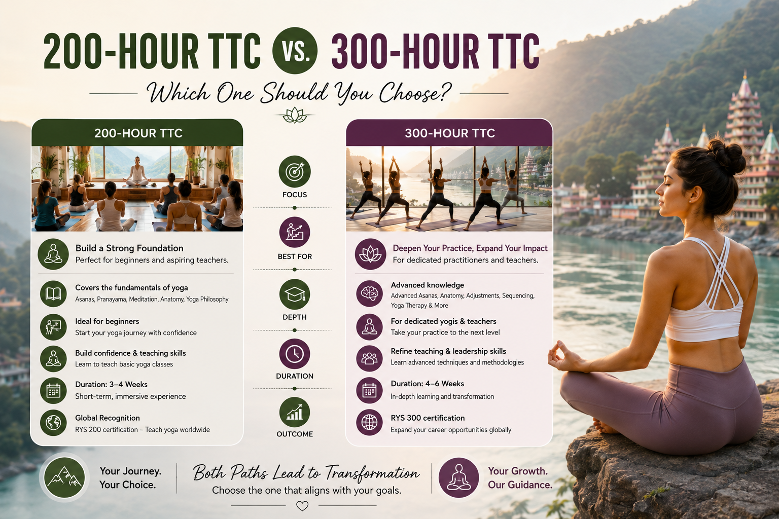 Yoga teacher training comparison