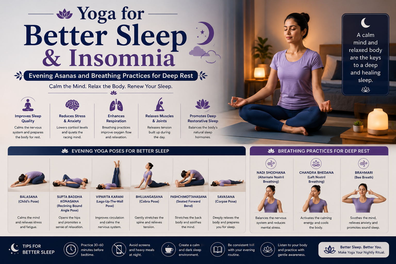 Yoga for Better Sleep & Insomnia