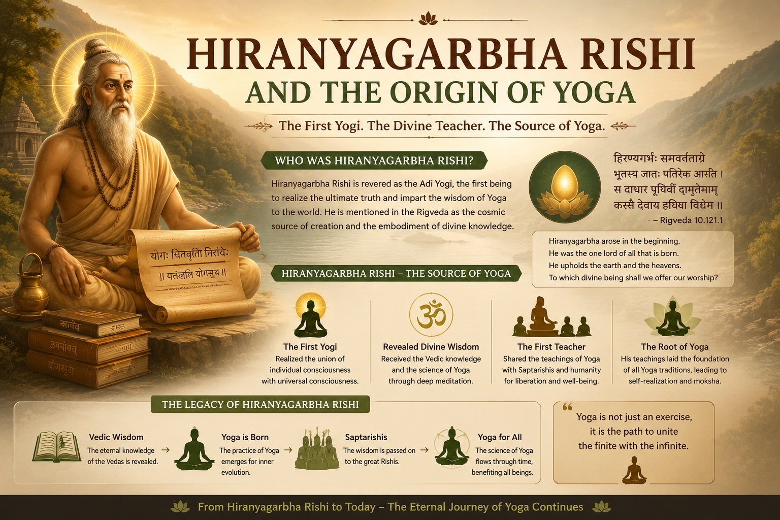 The origin of yoga: Hiranyagarbha Rishi