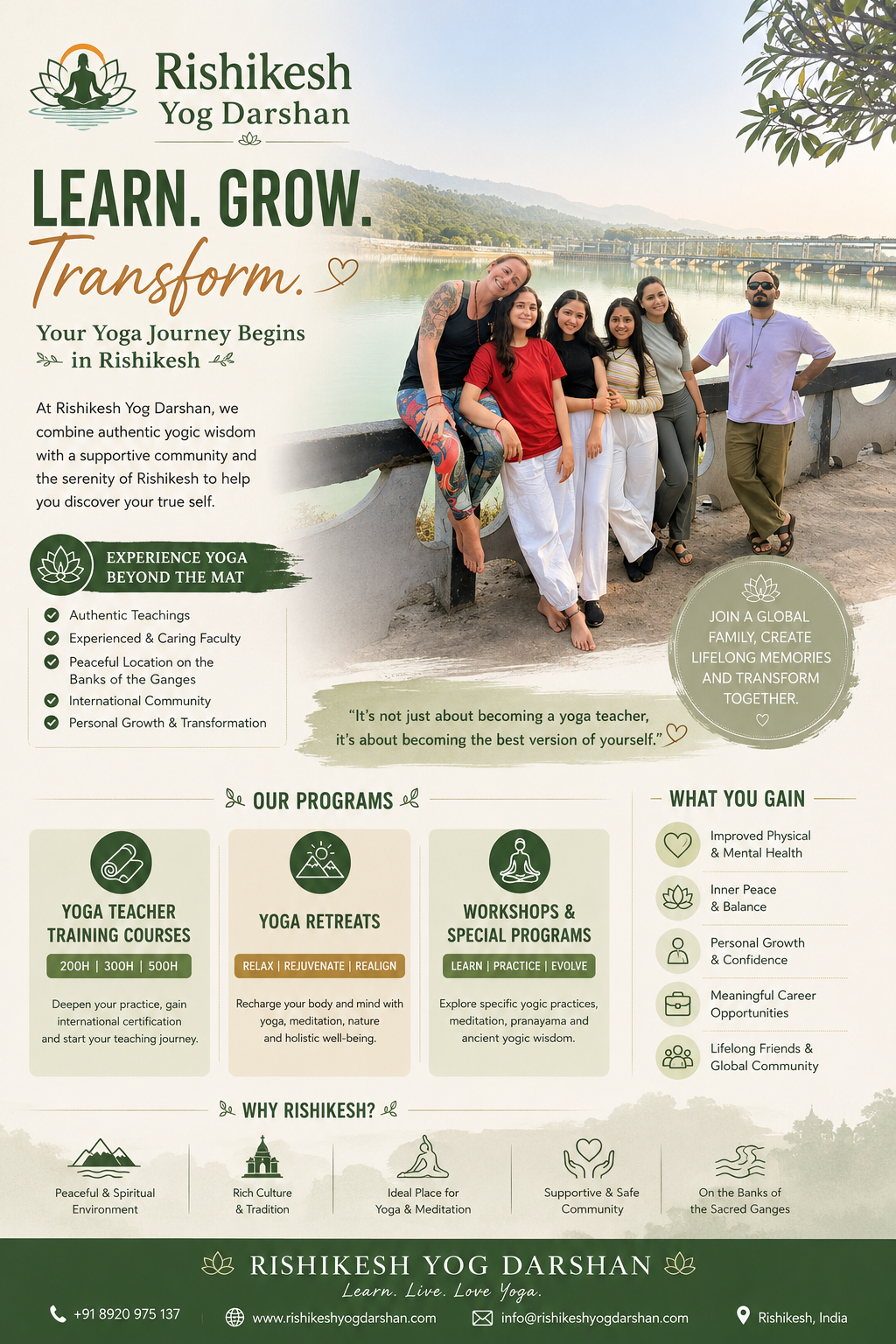 Residential Yoga Teacher Training in Rishikesh