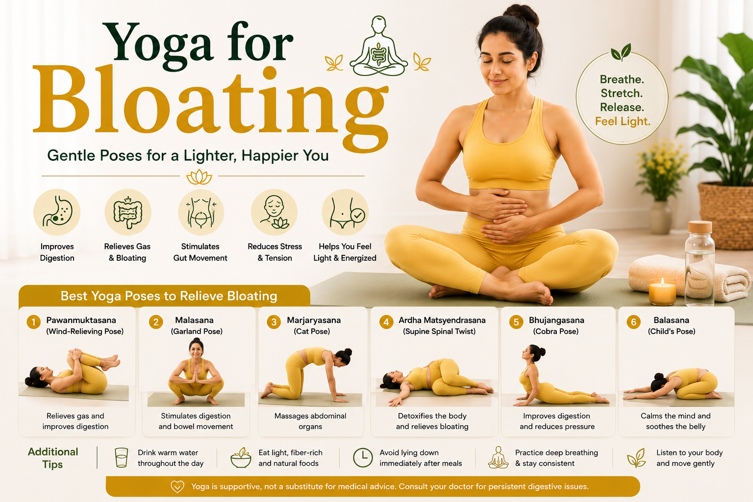 Yoga for Bloating: Relieve Gas & Improve Digestion Naturally